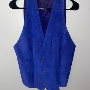 Danier blue suede vest